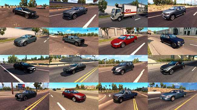 Мод AI Traffic Pack v12.7 для American Truck Simulator (1.43.x)