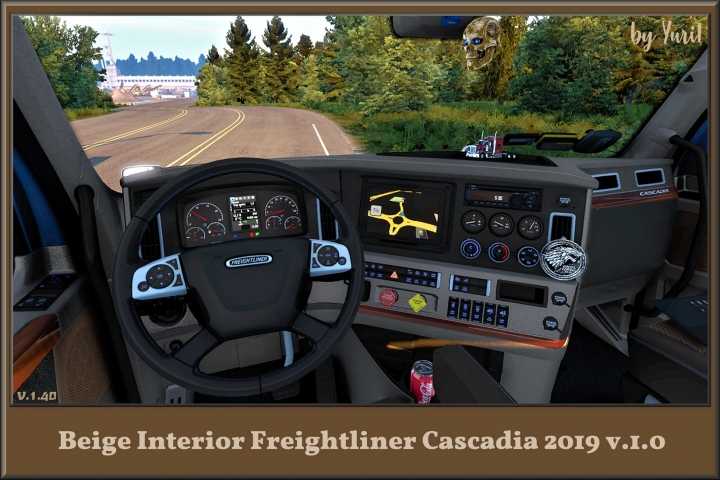 Beige Interior For Freightliner Cascadia 2019 V1.0 ATS 1.40.x