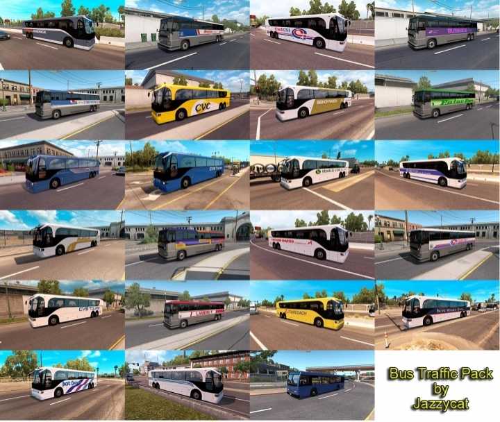 Bus Traffic Pack By Jazzycat V1.4.11 ATS 1.46