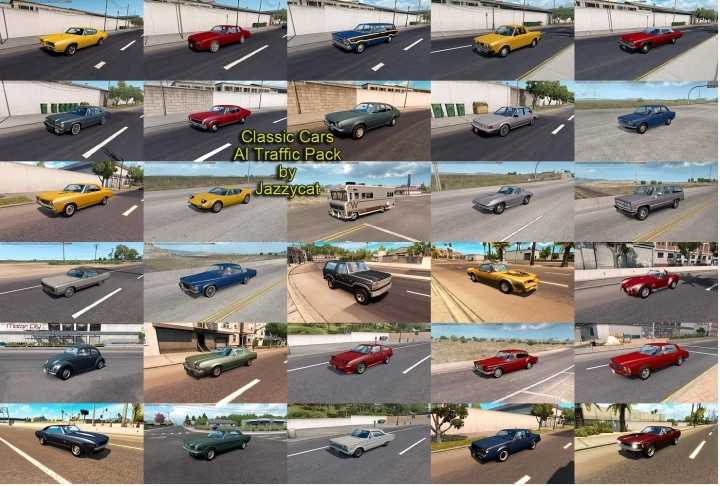 Classic Cars Ai Traffic Pack V7.2 ATS 1.44