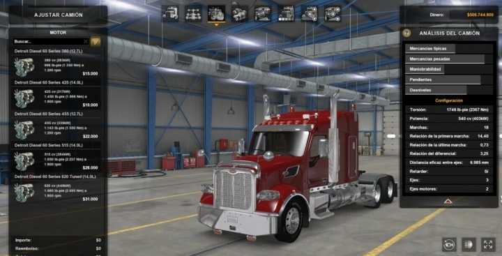 Detroit Diesel 60 Series Engines Pack V1.1 мод для ATS 1.40.x.