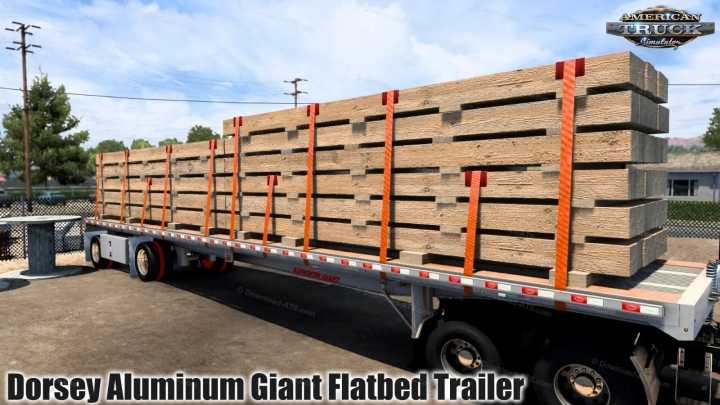 Dorsey Aluminum Giant Flatbed Trailer V1.1 ATS 1.41.x