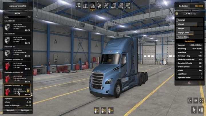 Engine With 750 Hp And 3500 Nm Torque – For All Trucks Available V1.0 ATS 1.42.x