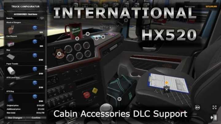 International Hx520 Cabin Accessories Dlc Support V1.0 ATS 1.41.x