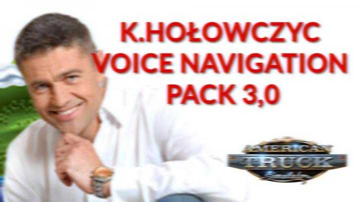 K.holowczyc Voice Navigation Pack V3 мод для ATS1.39.x