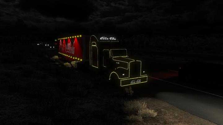 ATS – Kenworth W900 + Scs Box – Coca Cola Christams Truck (1.39.x)