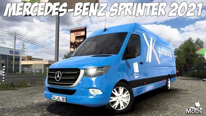 Mercedes Benz Sprinter 2021 + Interior V2.0 ATS 1.44