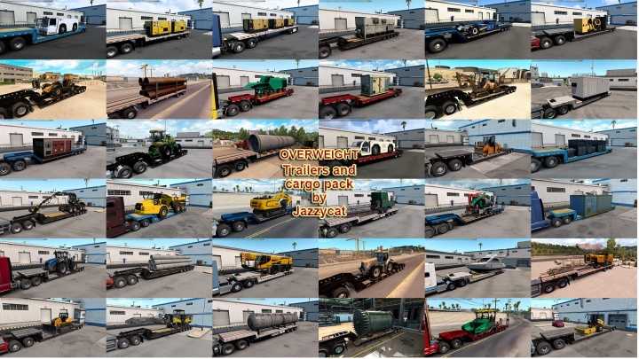 Overweight Trailers And Cargo Pack V4.5 ATS 1.41.x
