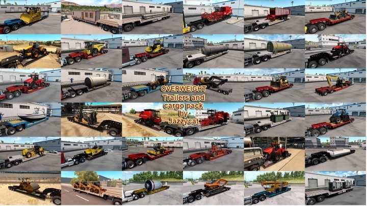 Overweight Trailers And Cargo Pack V5.2.1 ATS 1.44