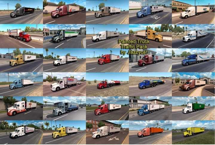 Painted Truck Traffic Pack V4.8 ATS 1.43.x
