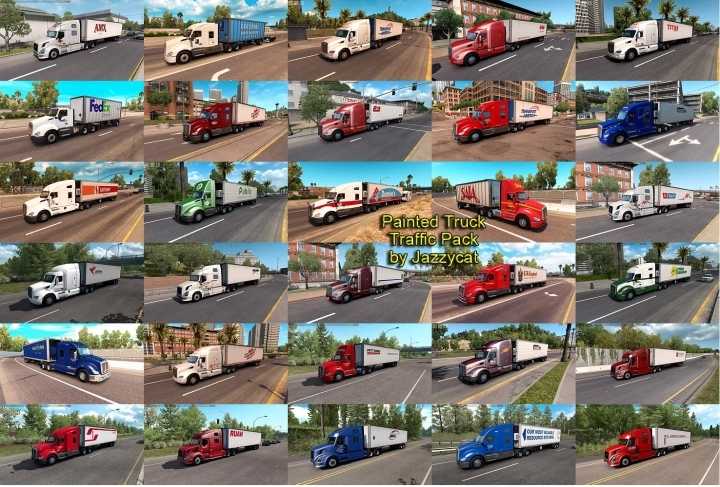 Painted Truck Traffic Pack V5.1.1 ATS 1.44