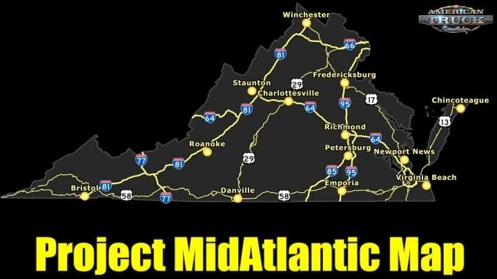 Project Midatlantic Map V0.3 ATS 1.43.x