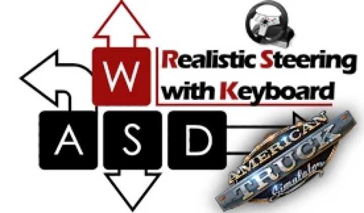 Realistic Steering With Keyboard V3.1.6 ATS 1.44.x