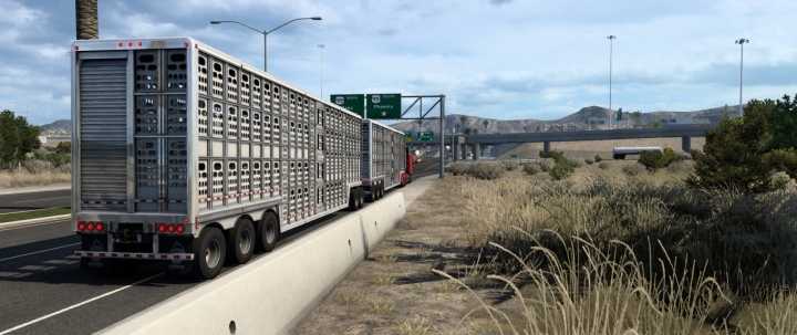 SCS Livestock Double And Triple Trailers Addon V1.1 ATS 1.41.x