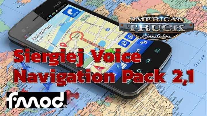 Siergiej Voice Navigation Pack V2.1 ATS 1.41.x
