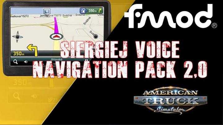 Siergiej Voice Navigation Pack V2.0 ATS 1.40.x