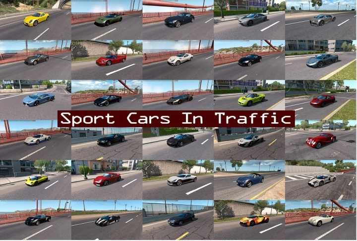 Sport Cars Traffic Pack V10.1 ATS 1.43.x