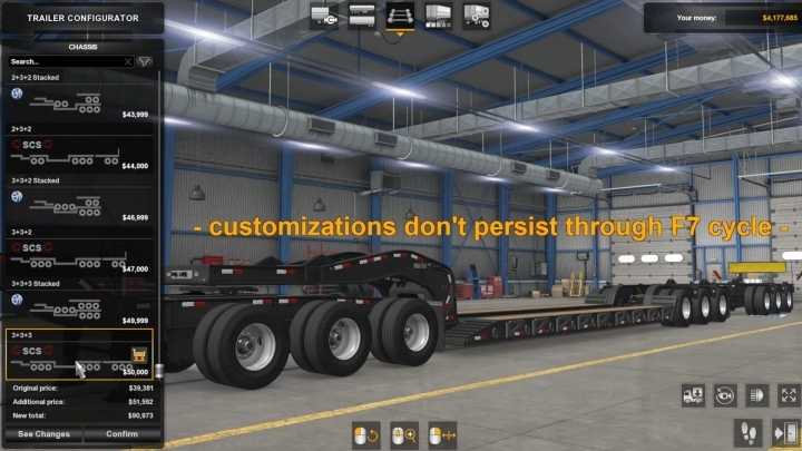 Stacked Scs Lowboy Trailers (With Extra Cargo) V1.6 ATS 1.42.x