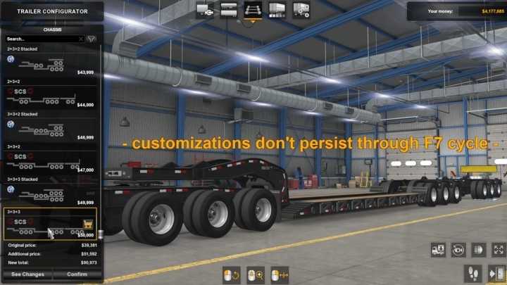 Stacked Scs Lowboy Trailers (With Extra Cargo) V1.7 ATS 1.43.x