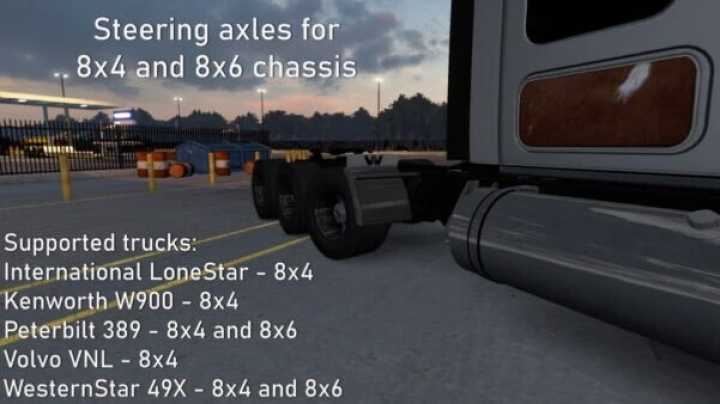 Steering Axles For 8X4 And 8X6 Chassis V1.0 ATS 1.40.x