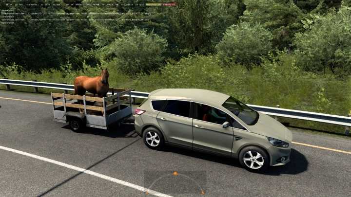 Trailers With Animated Animals In Traffic (Horses And Cows) V2.3 ATS 1.45