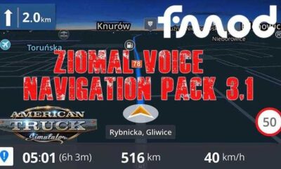 Ziomal Voice Navigation Pack V3.1 мод для ATS1.40.x.