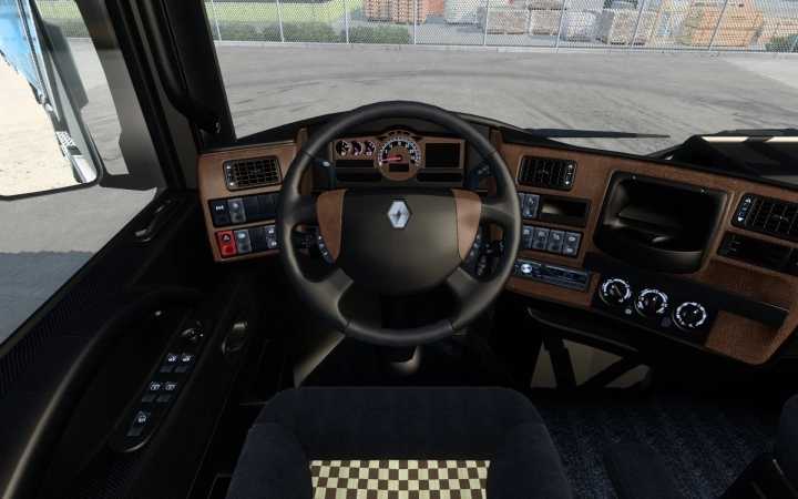 A Better Renault Magnum Interior Leather Variant V1.1 ETS2 1.43.x