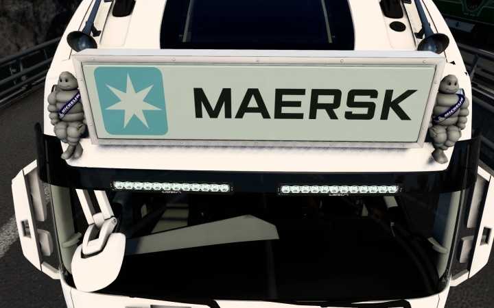 Big Lightbox Volvo Fh5 2020 Maersk V1.0 ETS2 1.44.x