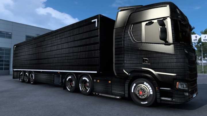 Black And Gray Skin ETS2 1.45