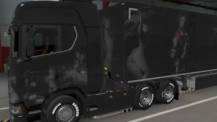 Black And White Anime Skin Part 02 ETS2 1.45