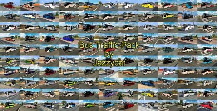 Bus Traffic Pack V14.4.1 ETS2 1.45