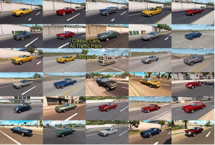 Classic Cars Ai Traffic Pack V7.4 ETS2 1.45