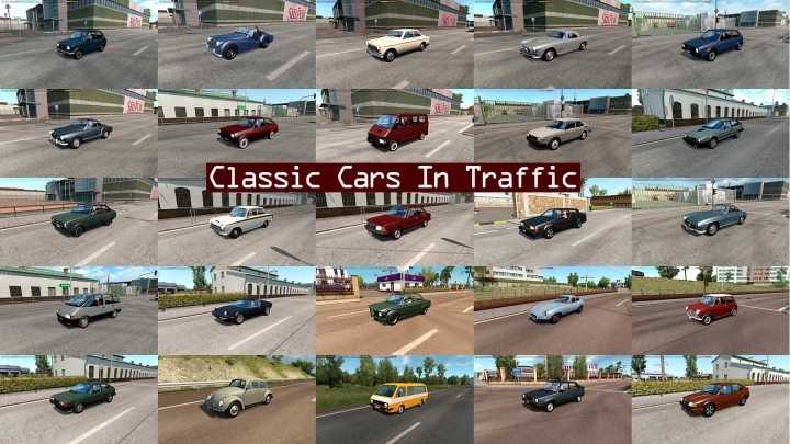 Classic Cars Traffic Pack V9.8.1 ETS2 1.45
