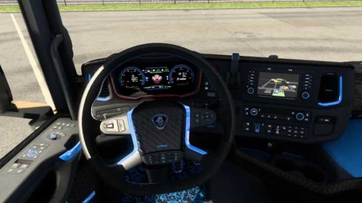 Custom Blue Interieur For Scania Ng S&R 2016 V1.0 ETS2 1.46