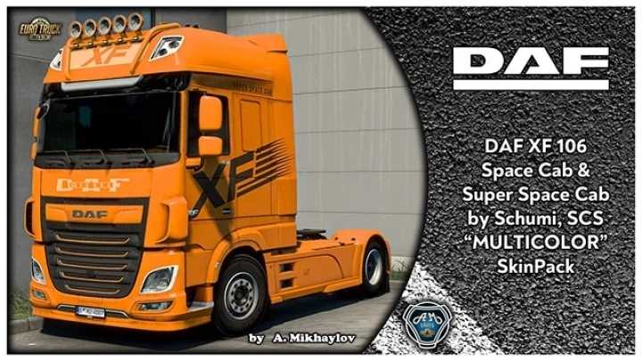 Daf Xf 106 Multicolor Skinpack V1.0 ETS2 1.45
