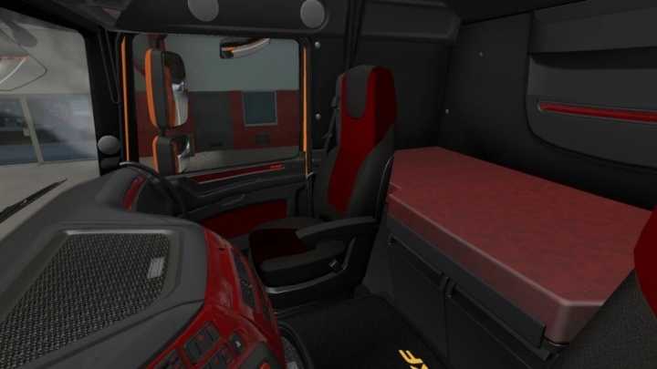 Daf Xf Euro 6 Red Interior ETS2 1.43.x