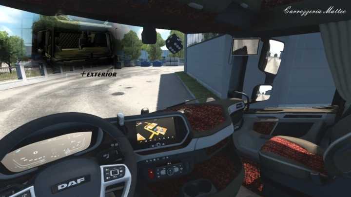 Daf Xg+ Danish Red Pluche Interior ETS2 1.43.x