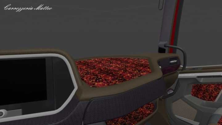 Daf Xg+ Danish Red Pluche Interior ETS2 1.43.x