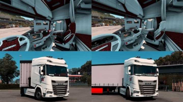 Daf Xg Interior Pack Red Plusch Danish ETS2 1.42.x