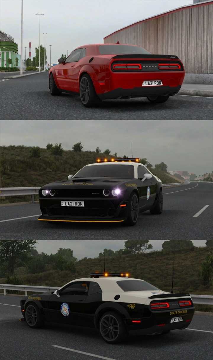 Dodge Challenger Srt 2018 V1.1 ETS2 1.45