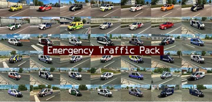 Emergency Traffic Pack V1.2.2 ETS2 1.45