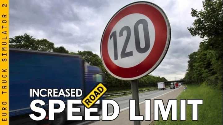 Increased Road Speed Limits V1.4.4 ETS2 1.44