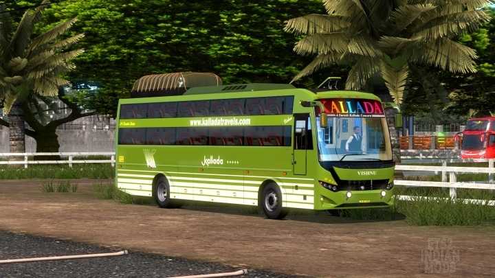 Indian Kallada Travels Skin Pack For Jk Vega Sleeper Bus V1.0 ETS2 1.45