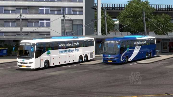 Indian Utc (Uttarakhand) Skin Pack For Volvo B11R By Bmi Premium V1.0 ETS2 1.45
