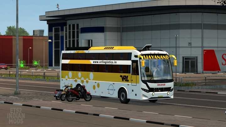 Indian Vrl Logistics Skin Pack For Jk Vega Sleeper Bus Mod V1.0 ETS2 1.45