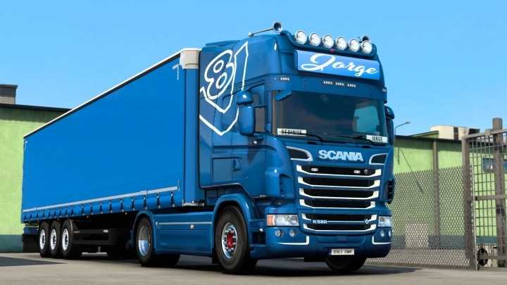 Jorge Scania R580 Bebinue Edition Skin V1.0 ETS2 1.43.x