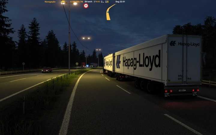 Kraker Walkingfloor Hapag Lloyd Skin V1.0 ETS2 1.44.x