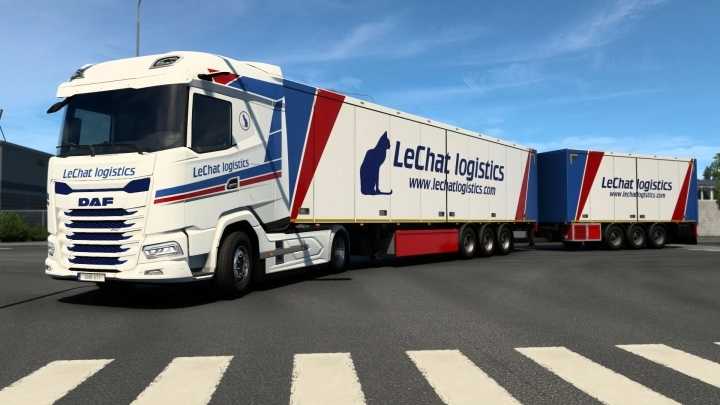 Lechat Logistics Paintjob For Daf 2021 V1.0 ETS2 1.45