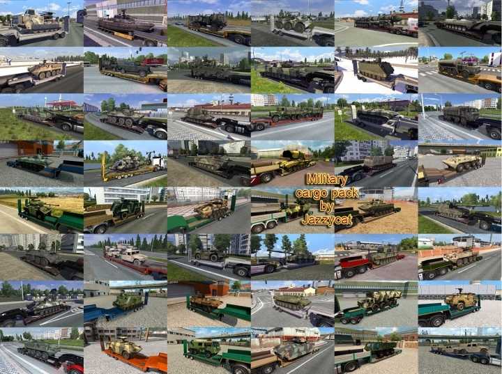 Military Cargo Pack By Jazzycat V5.7 ETS2 1.45