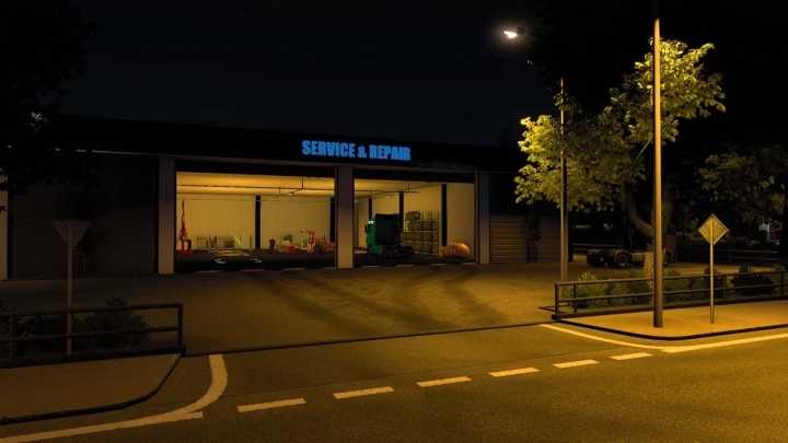 New Service & Repair Stations V1.01 ETS2 1.45